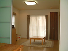 自然素材を使用した高気密高断熱住宅：西尾市・リビングルーム